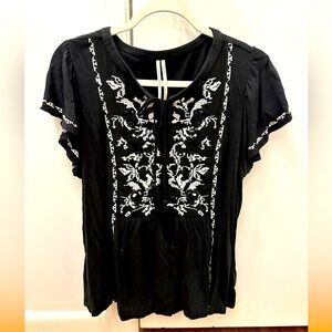 Anthropologie Embroidered Top